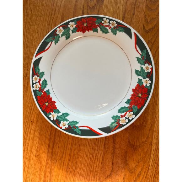 Tienshan Fine China Deck the Halls 6 10 1/4" dinner plates no chips or flaws - Picture 1 of 5